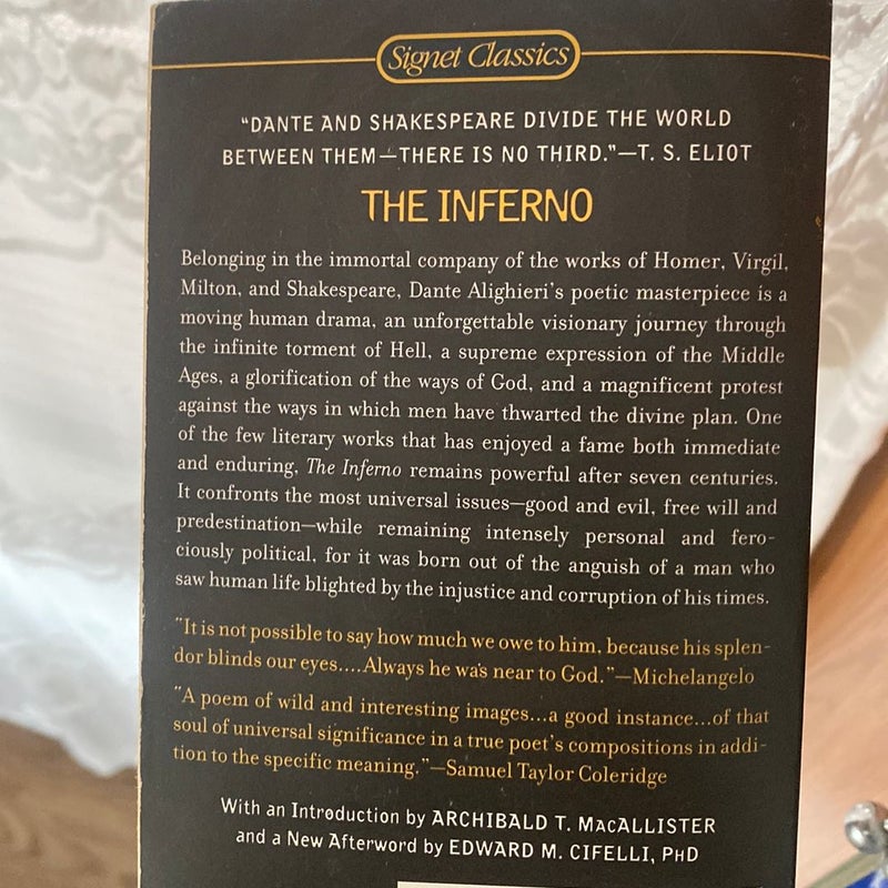 The Inferno NOTES INSIDE