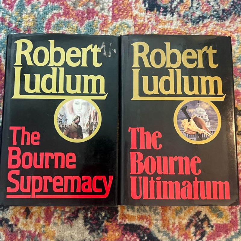 The Bourne Supremacy & Ultimatum by Robert Ludlum HC/DJ 1st Ed 1980