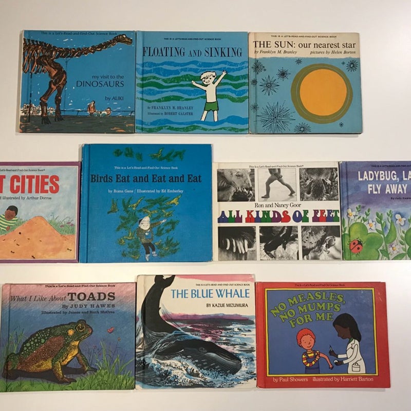Lot of 10 Vintage Children's Books - Let's Read and Find out