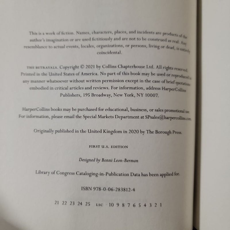 The Betrayals (First Edition)