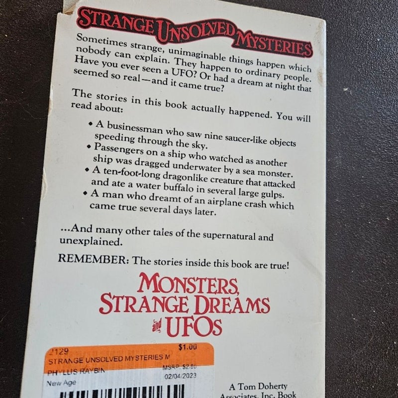 Monsters,  Strange Dreams, and UFOs