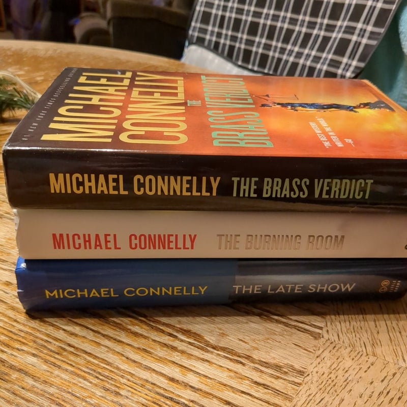 The Brass Verdict, The Burning Room, The Late Show ( 3 book bundle)