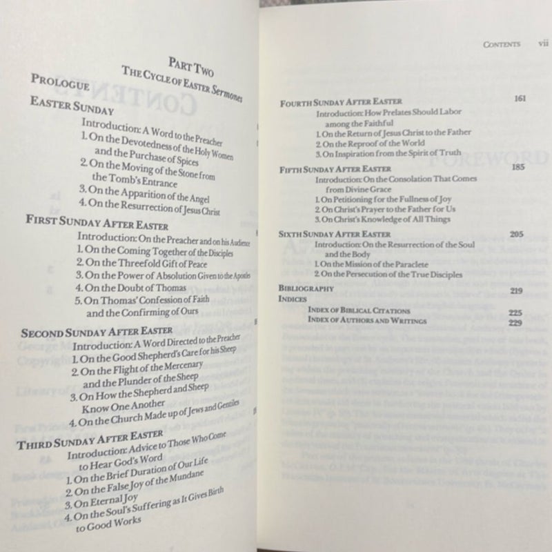 Anthony of Padua: Sermones for the Easter Cycle