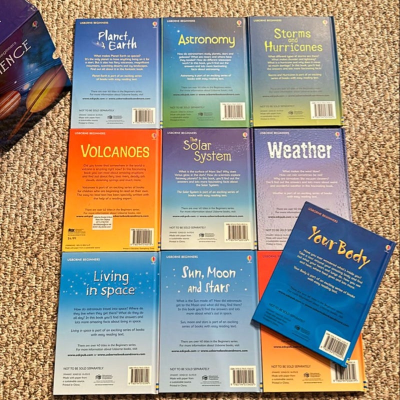 Usborne Beginners Science set (10 books)