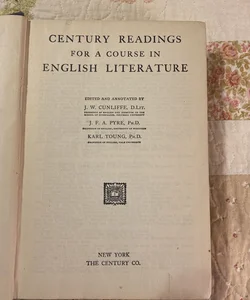 Century Readings for a Course in English Literature 