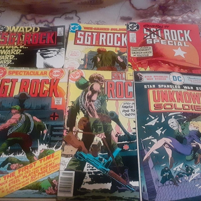 DC WAR comic book lot Sgt Rock 1978, 328,348,407