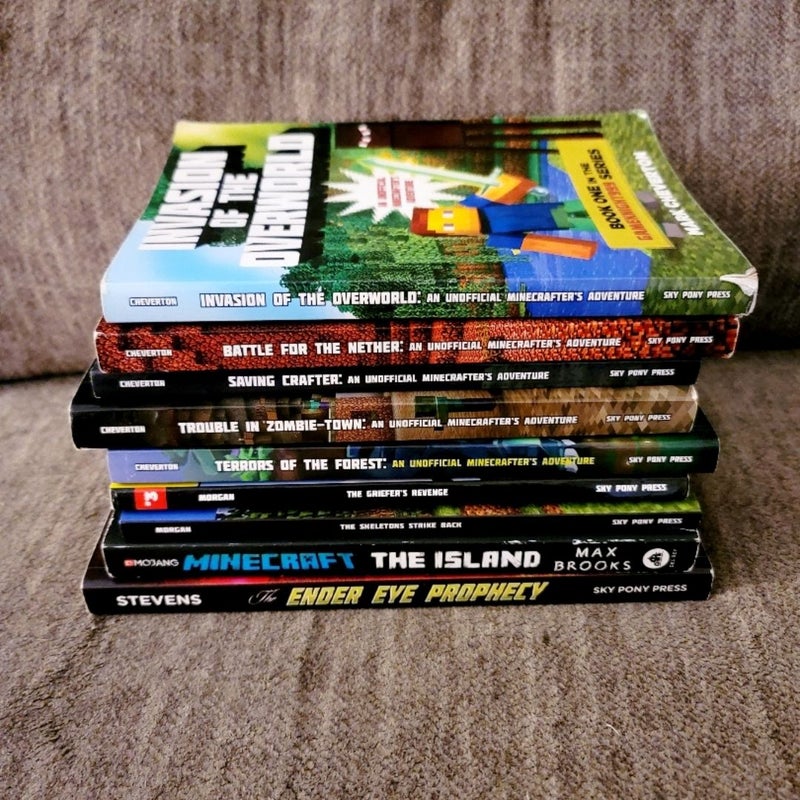 Minecraft Book Lot 9 Books 