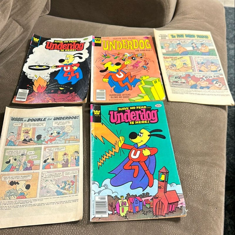 5 Underdog Gold Key Comics 1977