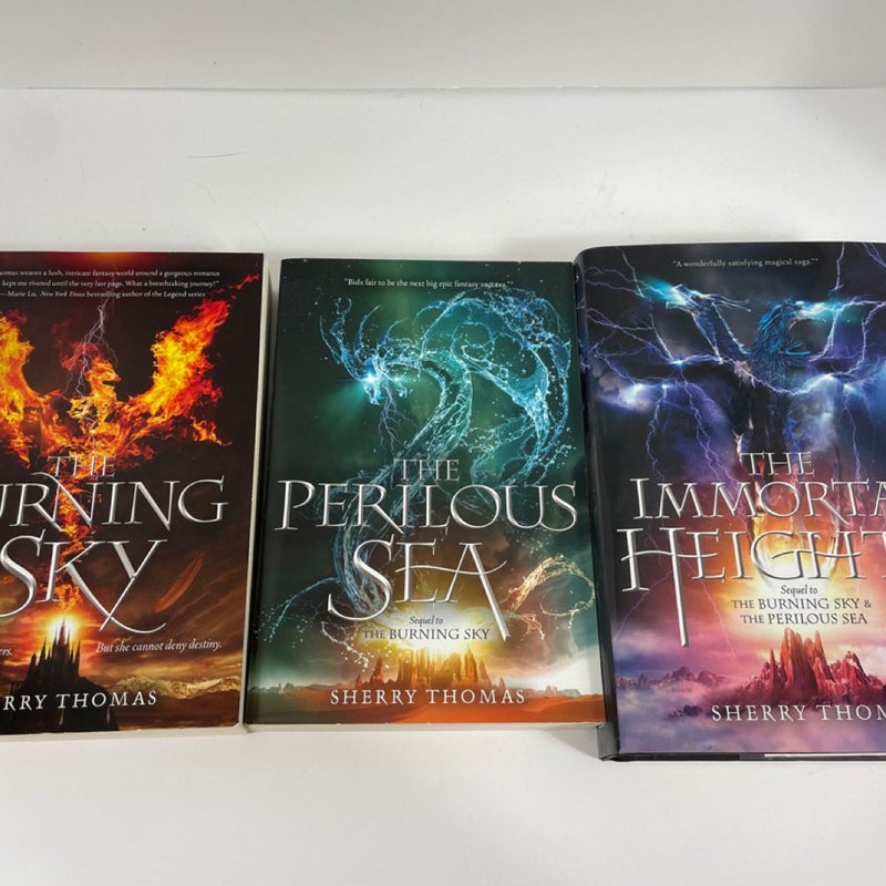 The Burning Sky Trilogy Perilous Sea Immortal Heights