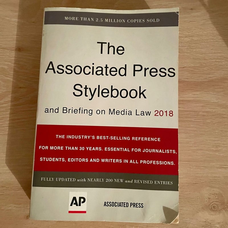 The Associated Press Stylebook and Briefing on Media Law 2018