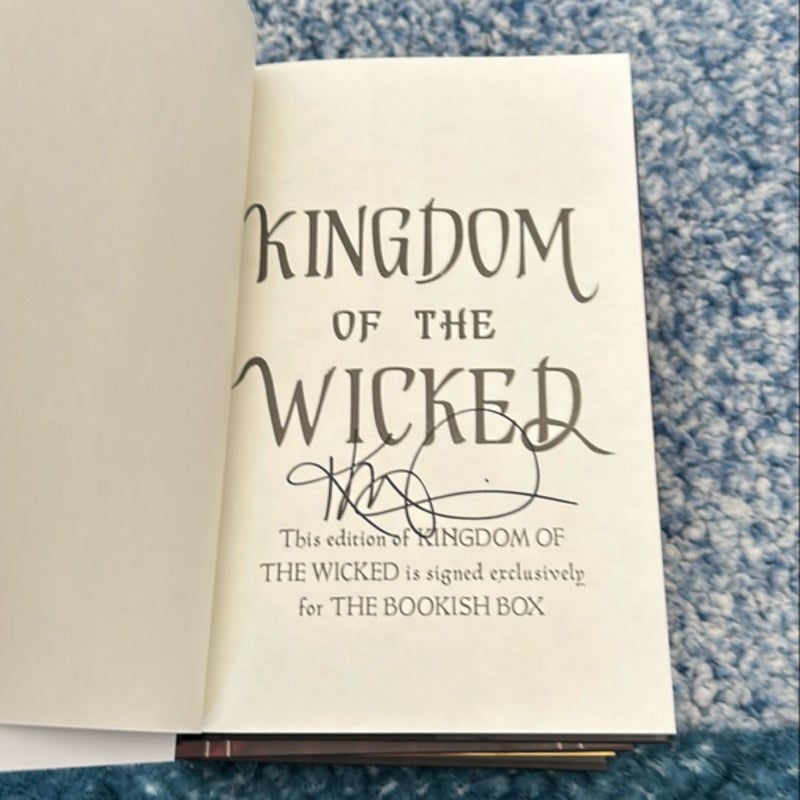 Bookish Box Kingdom of the Wicked trilogy