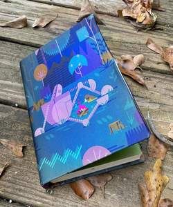 Robotic Friendship Fabric Book Cover
