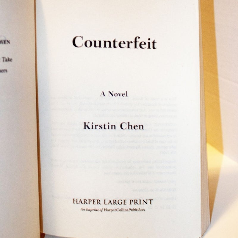 Counterfeit (LARGE PRINT EDITION)