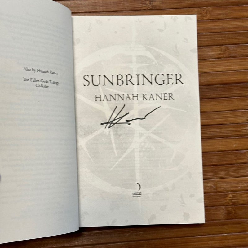 Sunbringer signed hardcover