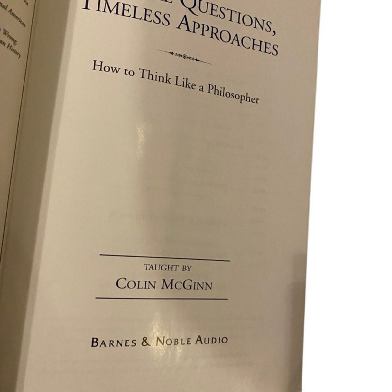 Eternal Questions Timeless Approaches How To Think Like A Philosopher Paperback Book