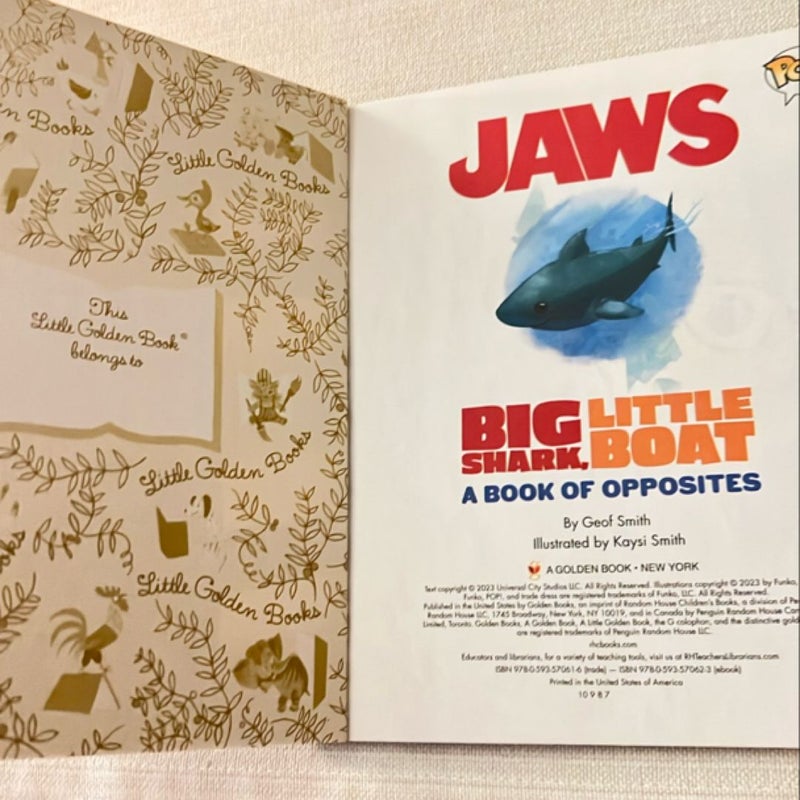 JAWS: Big Shark, Little Boat! a Book of Opposites (Funko Pop!)