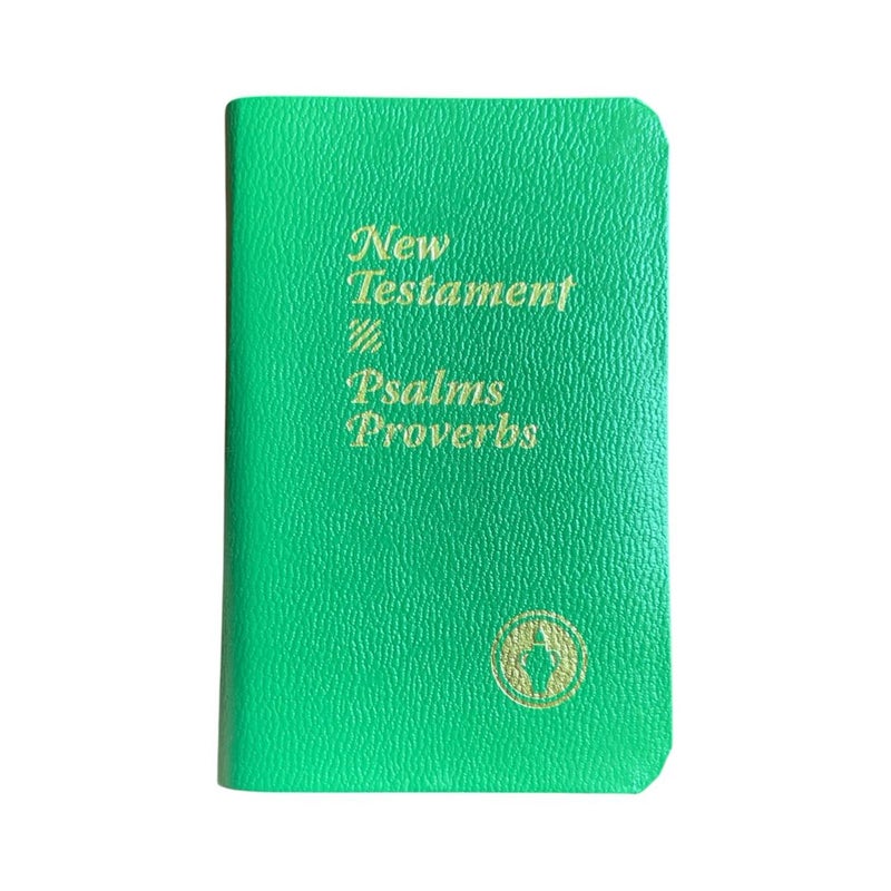 New Testament Psalms Proverbs Pocket Sized Green Gideon Bible