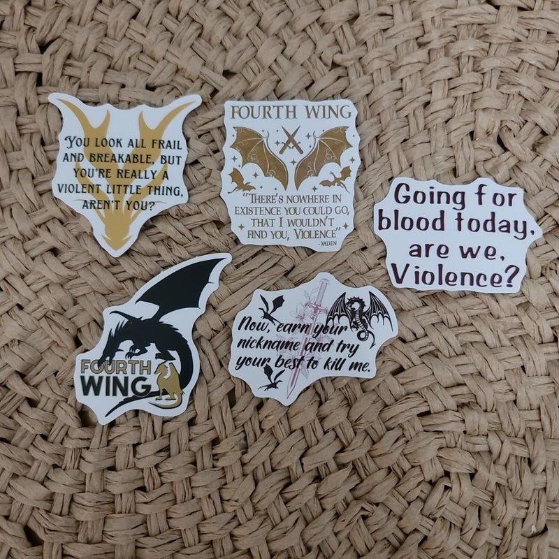 Fourth wing stickers 