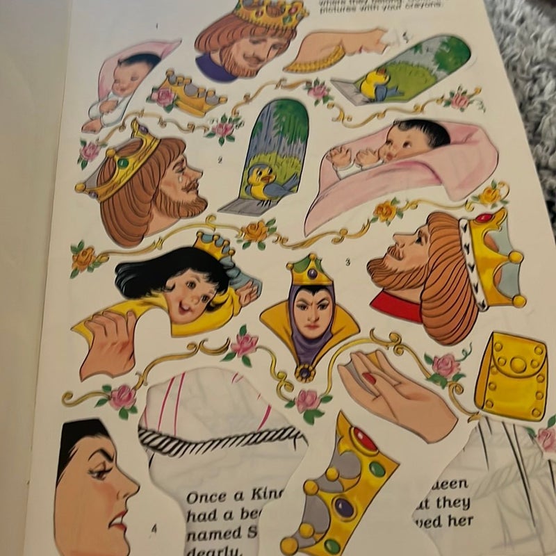 Vintage 1993 Snow White Sticker book 