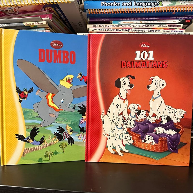 Disney Bundle, 2 Books Dumbo and 101 Dalmatians