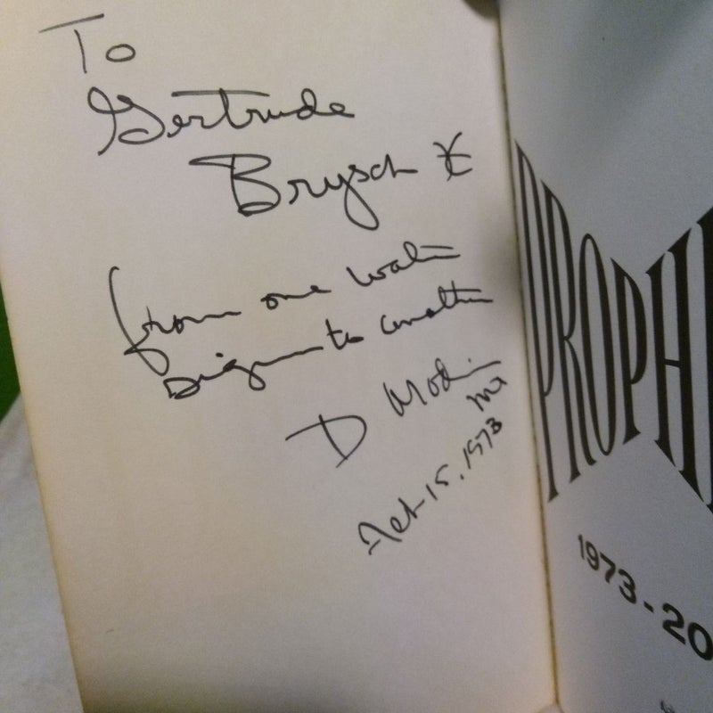 Prophecy - Signed (First Printing) Vintage 1972