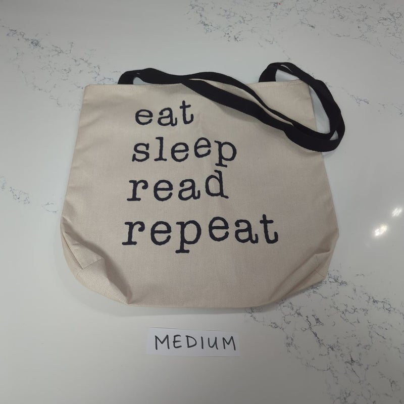Eat Sleep Read Repeat Tote (Medium)