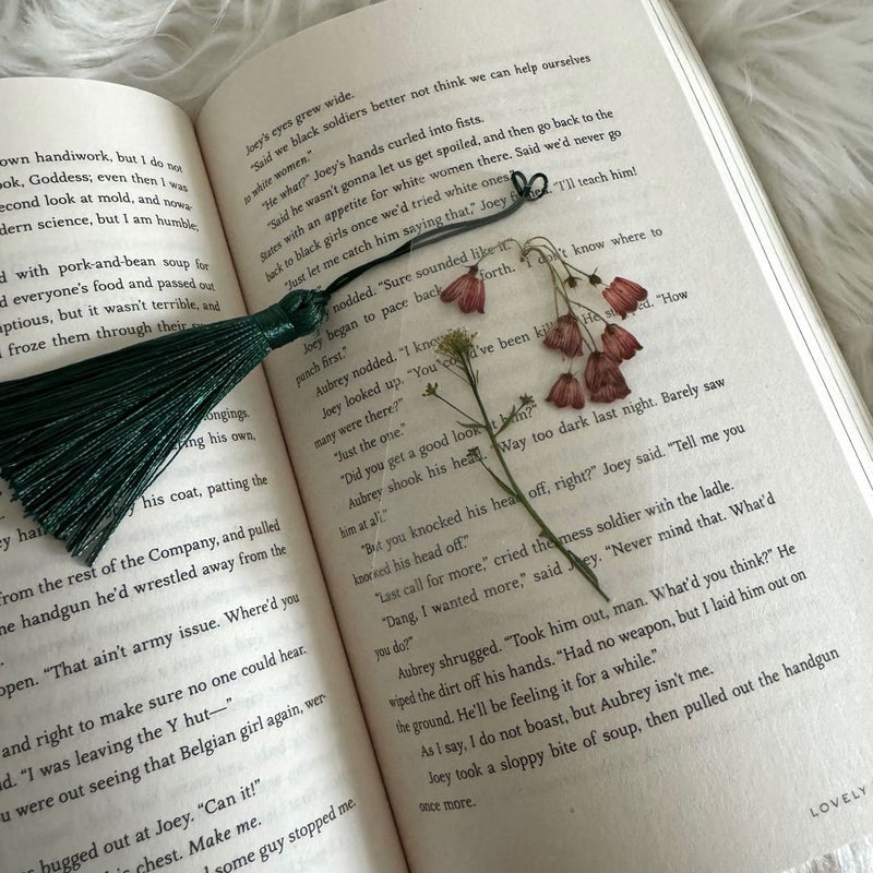 Handmade Real Flower Tassel Bookmark 