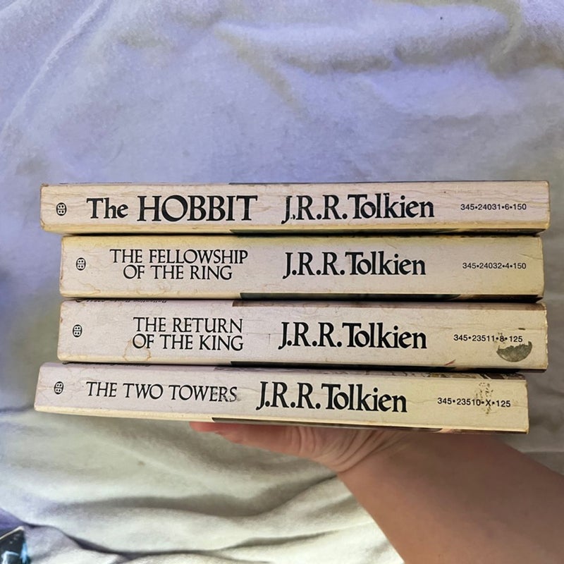 The Lord of the Rings and The Hobbit by J.R.R. Tolkien PB Red Box Set 1973 print