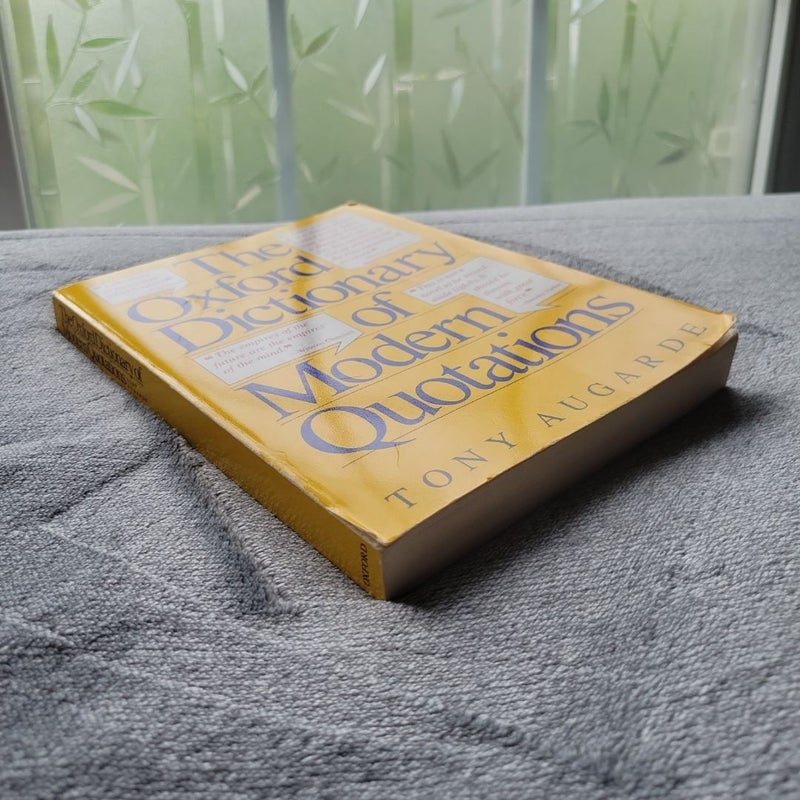 The Oxford Dictionary of Modern Quotations