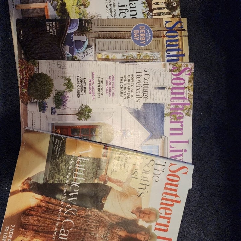 Lot of 4 Southern Living 2024 magazines 