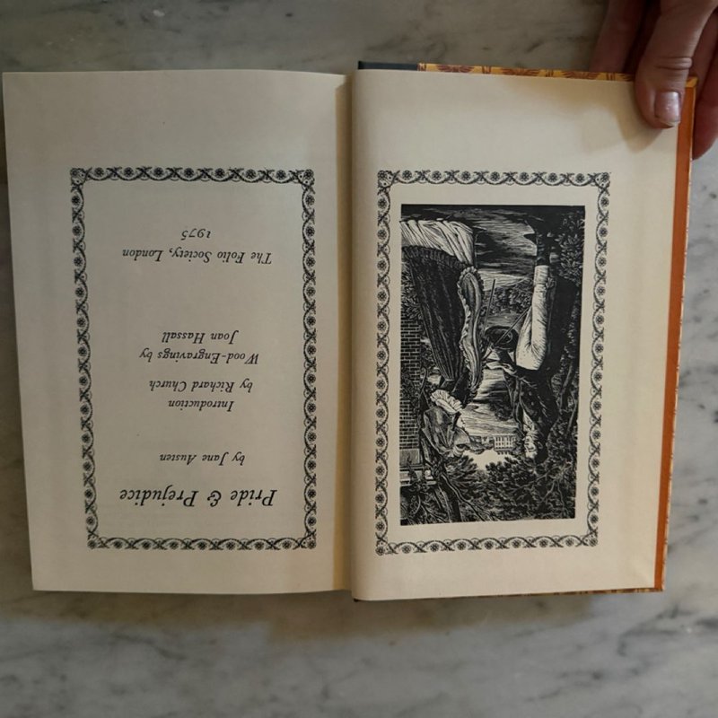 1975 Folio Society edition of Pride and Prejudice by Jane Austen ...