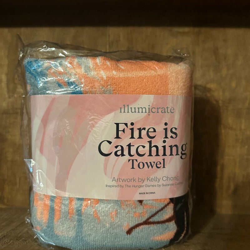 Illumicrate Hunger Games Towel Fire is Catching