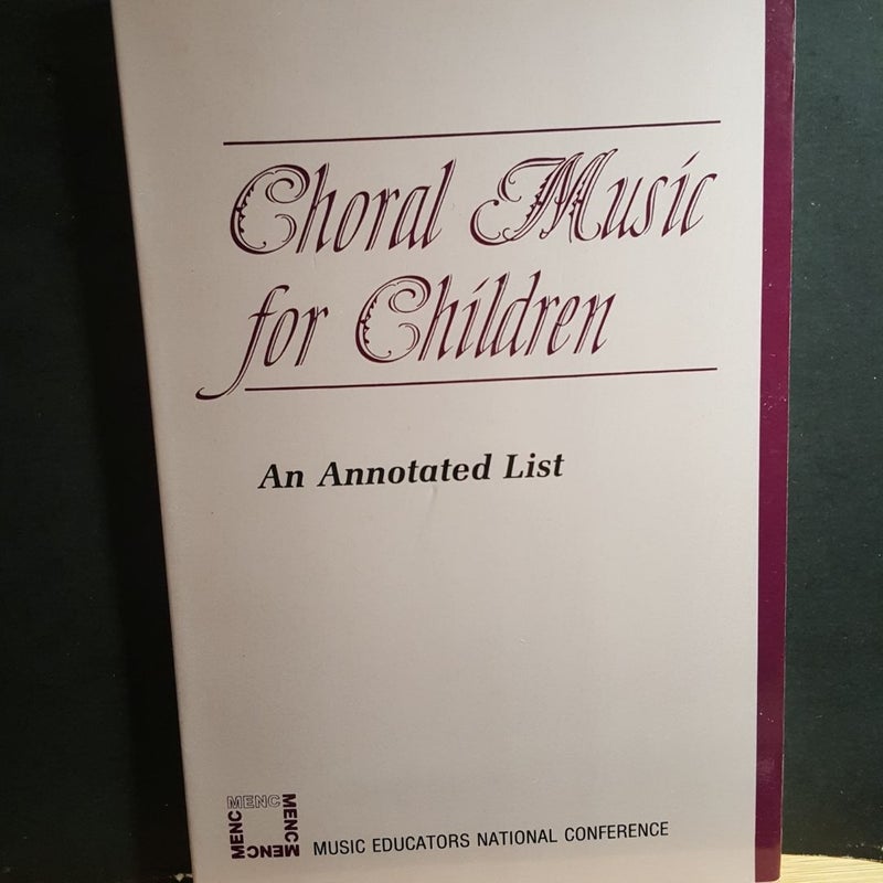 Choral music for children  F710