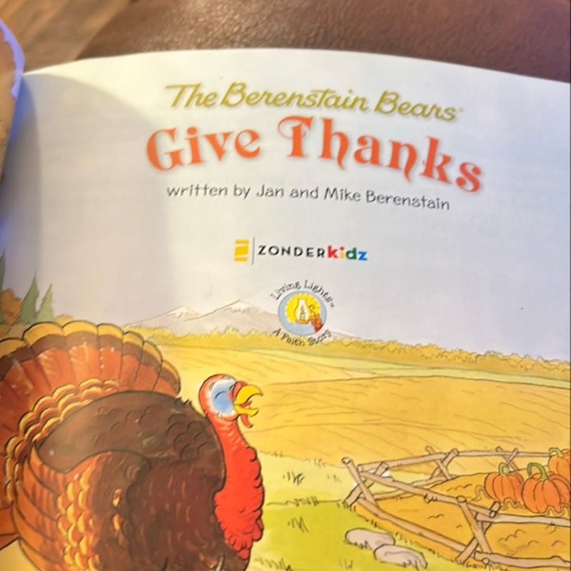 The Berenstein bears Thanksgiving stories collection book with stickers