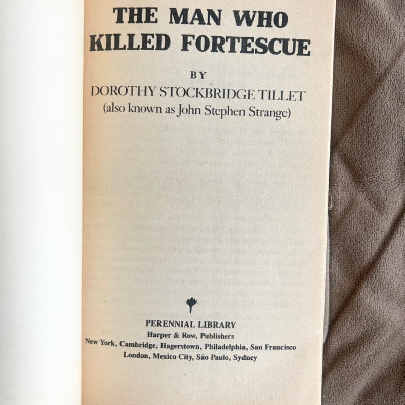 The Man Who Killed Fortescue 4072