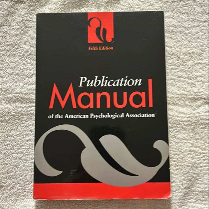 Publication Manual of the American Psychological Association