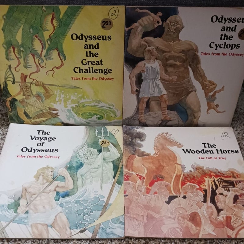 Lot of 4 Books: Vintage Tales from the Odyssey and The Fall of Troy (1984)