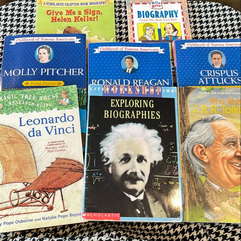 8 book juvenile/middle grade biography bundle