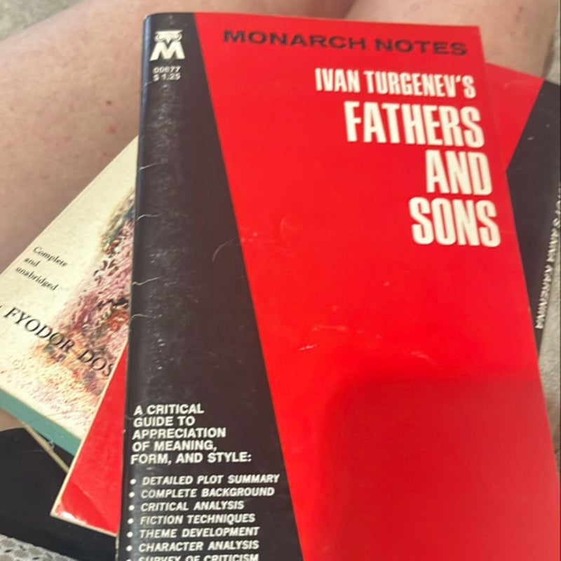 Monarch Notes for Fathers and Sons 