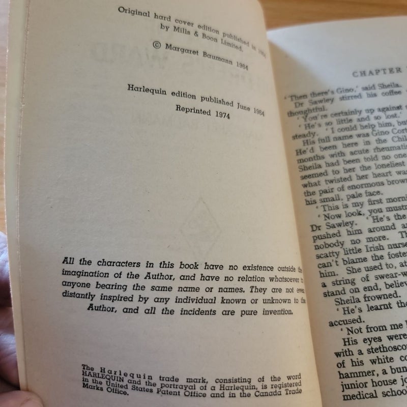 Sheila of Children's Ward (1964 Harlequin)