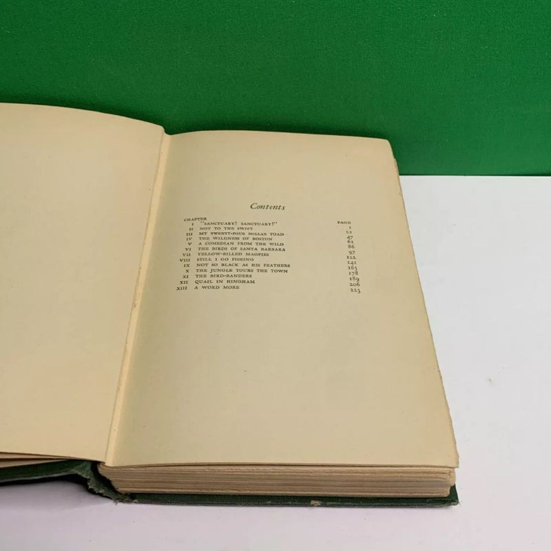 Vintage 1926 Book SANCTUARY! SANCTUARY! by Dallas Lore Sharp FIRST EDITION HC