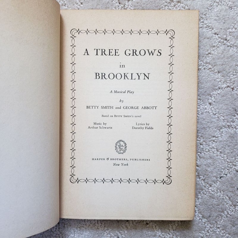 A Tree Grows in Brooklyn: A Musical Play (Book Club Edition, 1951)