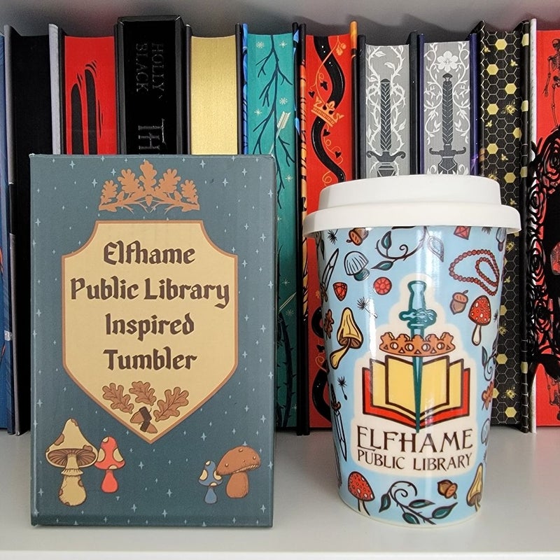 Bookish Box Elfhame Public Library Tumbler