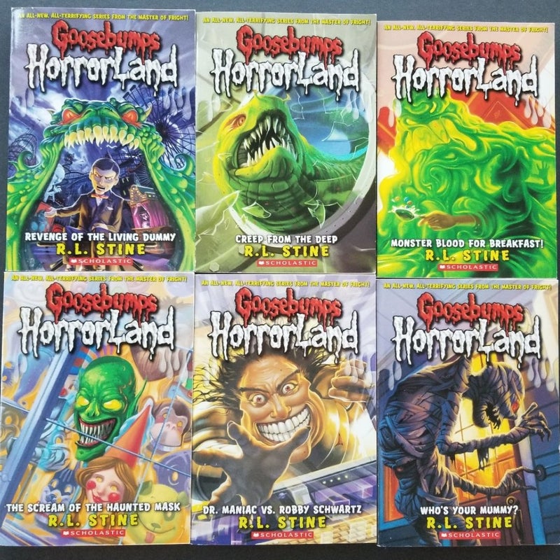 GOOSEBUMPS HORRORLAND LOT OF 12 VINTAGE HORROR BOOKS R.L. STINE #1-15