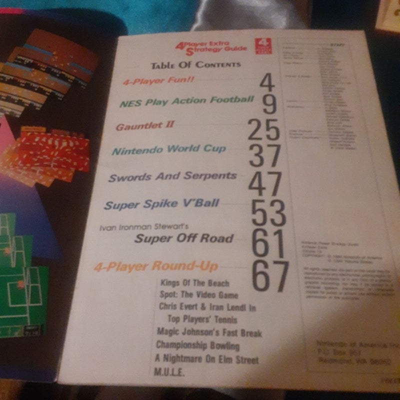 Nintendo Power strategy guide for 4-player option 