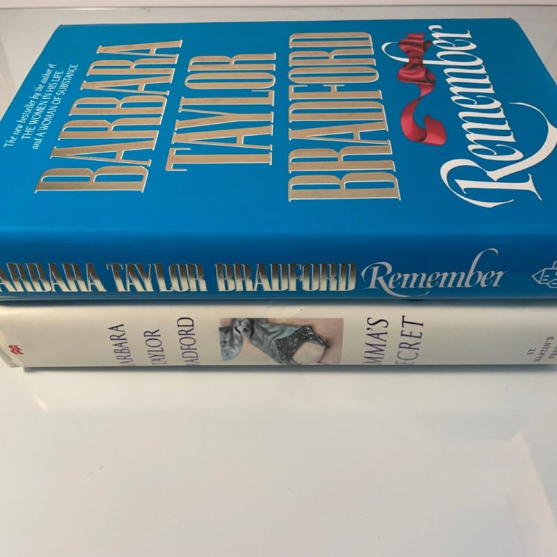 2 Barbara Taylor Bradford Romance/Drama Novels in Hardcover - Shipping Included