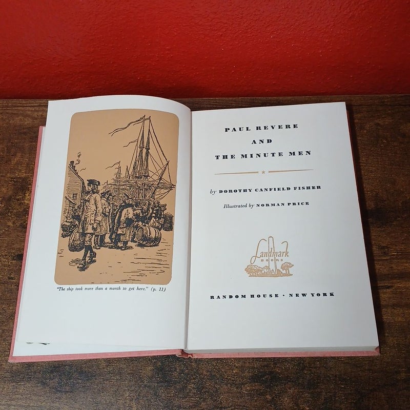 Vintage 1950 Paul Revere and the Minutemen Hardcover Book