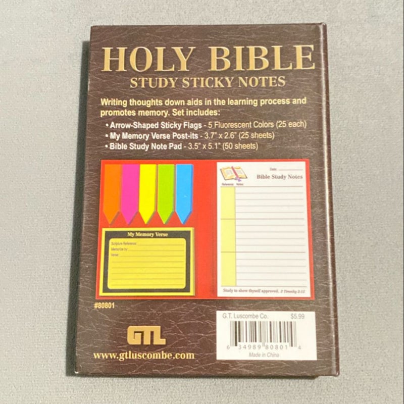 Holy Bible Study Sticky Notes