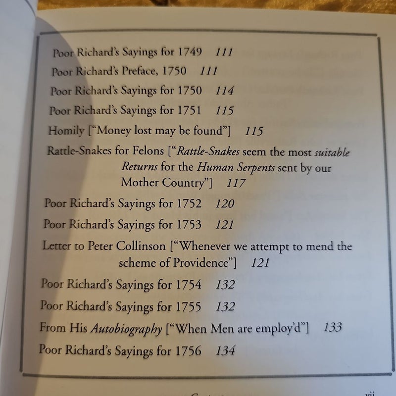 Poor Richard's Almanack and Other Writings