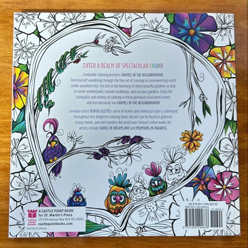 Zendoodle Coloring Presents Gnomes in the Neighborhood